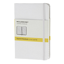 Записная книжка Moleskine Classic (в клетку), Pocket (9х14 см), белый