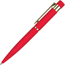Ручка металлическая шариковая Verona, софт-тач, 1.0 мм, красный