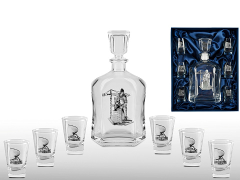 Набор со штофом СТРОИТЕЛЬНЫЙ