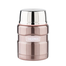 Термос из нерж. стали с ложкой тм THERMOS SK3000 Pink 0,47L, розовый