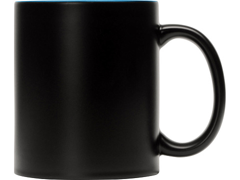 Кружка-хамелеон Surprise матовая, черный/голубой - рис 2.