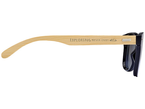 Солнцезащитные очки Tan с бамбуковыми дужками - Серебристый - рис 4.