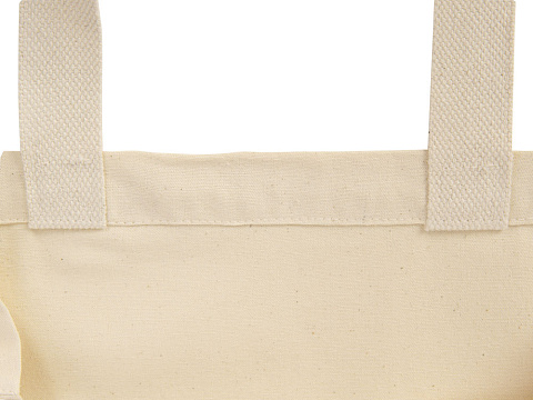 Сумка Donny из хлопка с донной складкой и парусиновыми ручками, натуральный - рис 4.