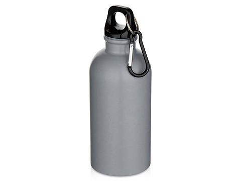 Oregon одностенная бутылка для воды с карабином, изготовленная из нержавеющей стали, сертифицированной по стандарту RCS, объемом 400 мл - Серый