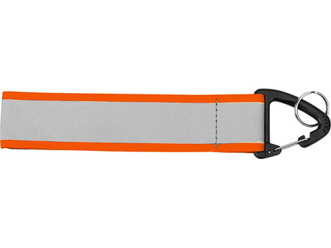 Светоотражающий брелок Reflector, серебристый/неоновый оранжевый - рис 2.