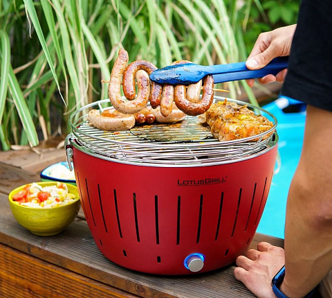 Угольный гриль Lotus Grill Classic, красный - рис 6.