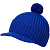Вязаная шапка с козырьком Peaky, синяя (василек) - миниатюра