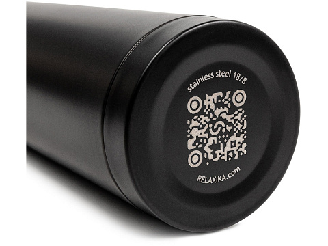 Термос Relaxika 101 (0,75 литра), черный (без лого) - рис 10.