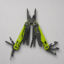 Мультитул Stinger, 107 х 19 мм, 19 функций, сталь, салатовый корпус, стоунвош, в картонной коробке, в комплекте нейлоновый чехол