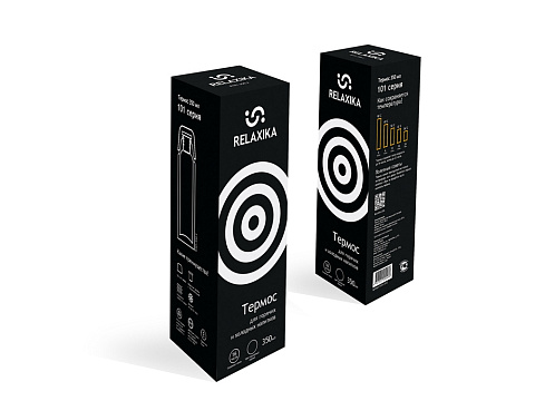 Термос Relaxika 101 (0,35 литра), черный (без лого) - рис 13.