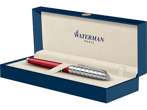 Ручка роллер Waterman Hemisphere French riviera Deluxe RED CLUB RB в подарочной коробке - рис 4.