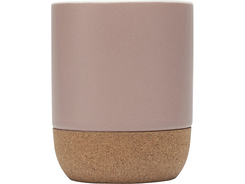 Billie керамическая кружка объемом 300 мл с пробковыми деталями и матовой отделкой, пыльно-розовый - рис 2.