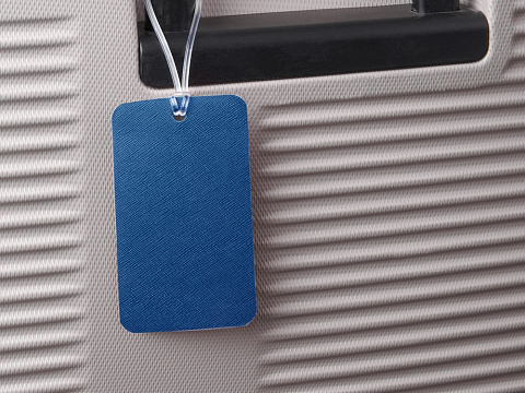 Багажная бирка Favor на силиконовой петле, синий - рис 4.