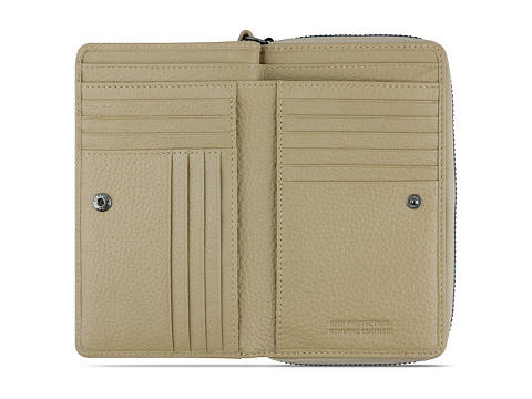 Кошелёк женский BUGATTI ЭЛЬЗА | ELSA, с защитой данных RFID, песочного цвета, воловья кожа/полиэстер, 15,5х3х9,5 см - рис 3.
