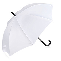 Зонт-трость Reviver с куполом из переработанного пластика, белый