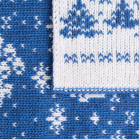 Плед Holidale, синий с молочным - рис 7.