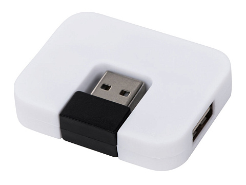 USB Hub Gaia на 4 порта, белый - рис 3.