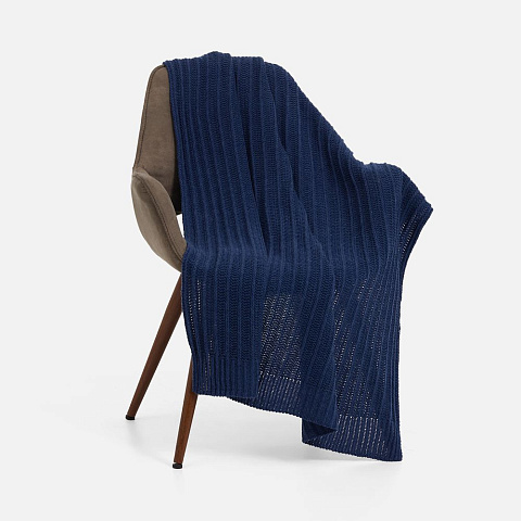 Плед Termoment, синий меланж - рис 3.