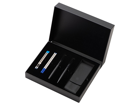 Подарочный набор ручек Dumas: ручка шариковая и роллер, 4 стержня (2 шариковых, 2 роллера), футляр - рис 2.