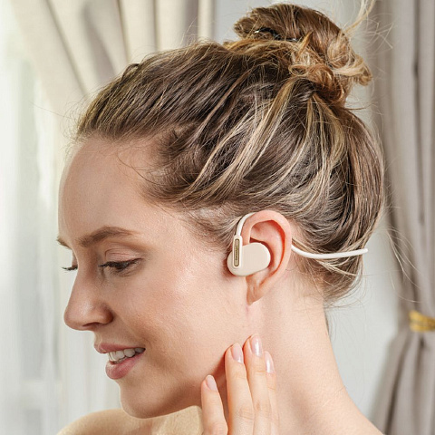 Беспроводные наушники OpenAir Arc, бежевые - рис 8.