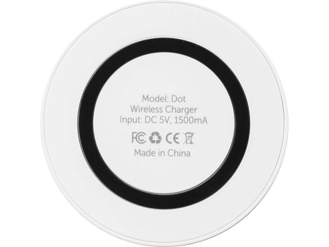 Беспроводное зарядное устройство Dot, 5 Вт, белый/черный - рис 5.