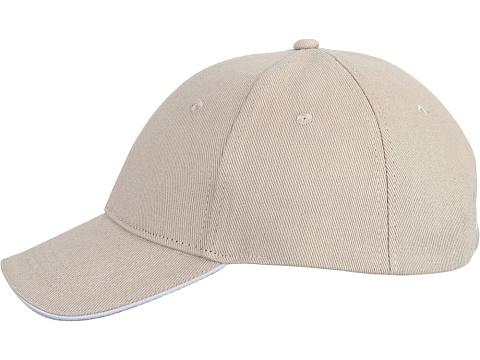 Бейсболка Cancun, песочный/белый - рис 3.