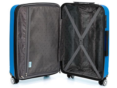 Чемодан TORBER В Отпуск, ярко-синий, полипропилен, 65,5 х 43,5 х 26 см, 62 л - рис 3.