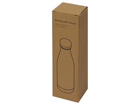 Термобутылка Актив Soft Touch, 500мл, черный - рис 3.