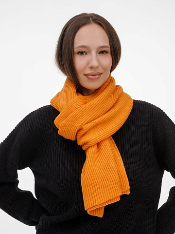 Шарф Nobilis Mono, оранжевый (абрикос) - рис 7.