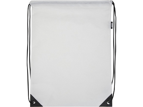 Рюкзак-мешок  на шнурке Evergreen из переработанного нетканого материала, белый - рис 2.