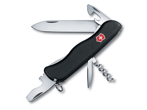 Нож перочинный VICTORINOX Picknicker, 111 мм, 11 функций, с фиксатором лезвия, красный