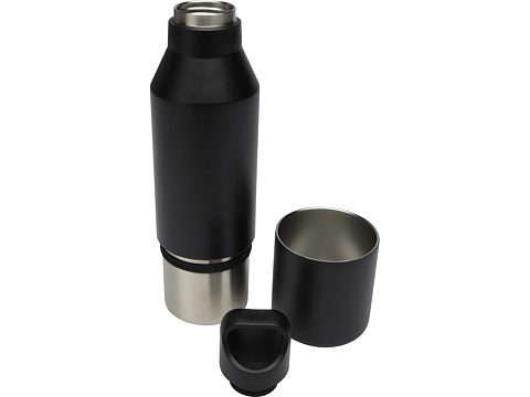 Изолированная бутылка из переработанной нержавеющей стали Odessy объемом 600 мл, сплошной черный - рис 5.