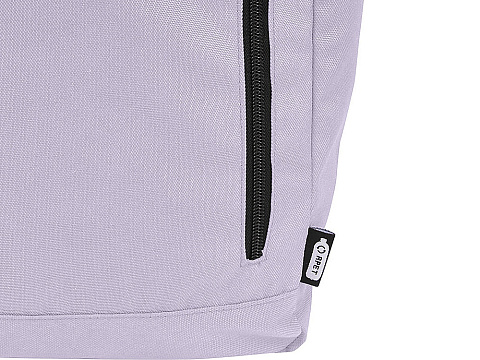Рюкзак Байрон 15,6 объемом 18 л со скручиваемым верхом, изготовленный из переработанного ПЭТ по стандарту GRS, лиловый - рис 5.