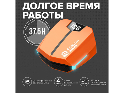 Игровая гарнитура Canyon DoubleBee GTWS-2, желтый (CND-GTWS2Y) - рис 7.