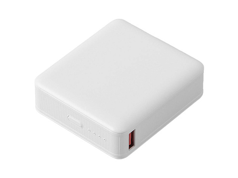 Внешний аккумулятор Brick 10 с быстрой зарядкой QC/PD, 10000 мАч, белый - рис 5.