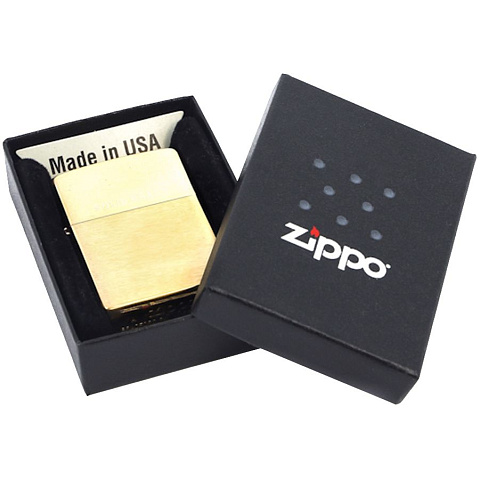 Зажигалка Zippo Classic Brushed, золотистая - рис 4.