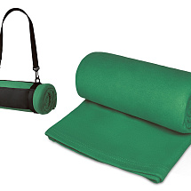 Плед Нежность с плечевым ремнем, зеленый