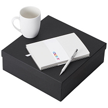 Подарочный набор с блокнотом С1, металлической ручкой и кружкой, белый