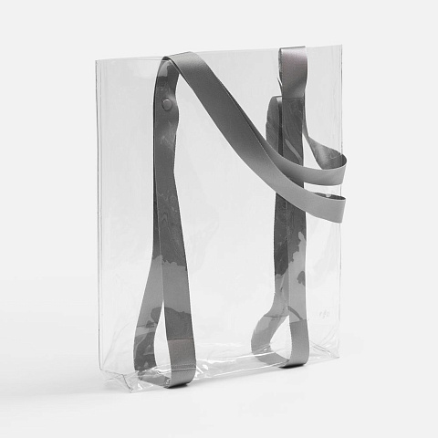 Шопер Clear Fest, ver.2, прозрачный с серыми ручками