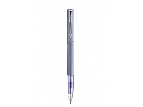 Перьевая ручка Parker Vector XL Silver Blue CT, цвет чернил blue, перо: F/M, в подарочной упаковке. - рис 5.