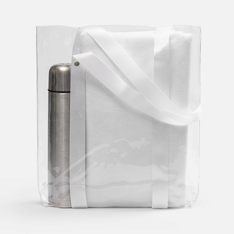 Шопер Clear Fest, ver.2, прозрачный с белыми ручками - рис 5.