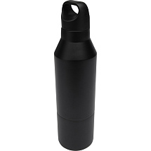 Изолированная бутылка из переработанной нержавеющей стали Odessy объемом 600 мл, сплошной черный