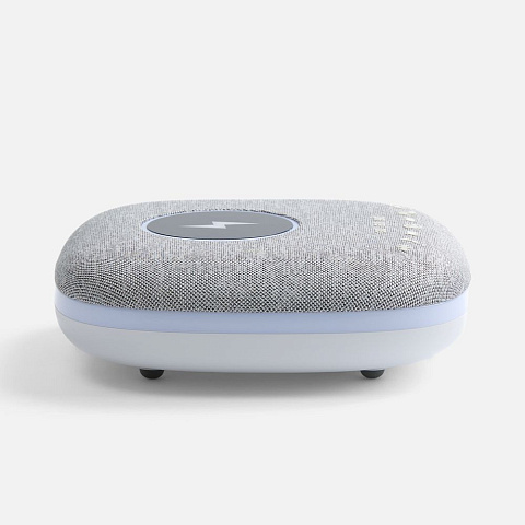 Bluetooth колонка с беспроводной зарядкой и подсветкой Terrafonic, серая - рис 4.