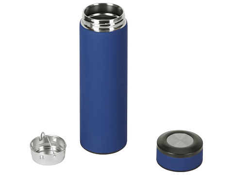 Вакуумный термос Vacuum Flask C1, soft touch, 420мл, темно-синий - рис 2.