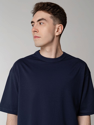 Футболка оверсайз мужская Boxy Men, синяя (джинс) - рис 6.
