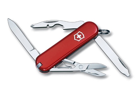 Нож-брелок VICTORINOX Rambler, 58 мм, 10 функций, красный