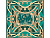 Платок Казань Драгоценная изумрудный - миниатюра