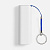 Внешний аккумулятор-брелок Akku 2000 мАч, белый с синим - миниатюра - рис 3.
