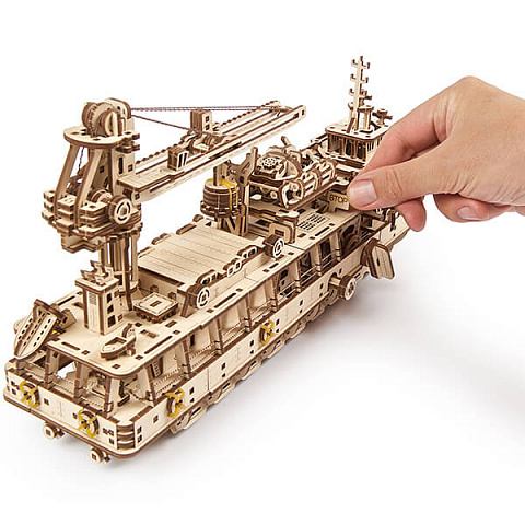 Механический корабль с батискафом Ugears - рис 3.