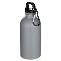 Oregon одностенная бутылка для воды с карабином, изготовленная из нержавеющей стали, сертифицированной по стандарту RCS, объемом 400 мл - Серый